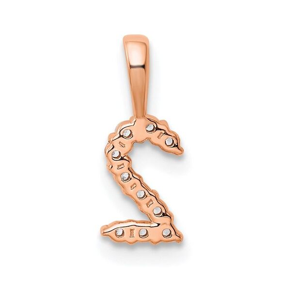 Kazi Luxury 14k Rose Gold Diamond Number 2 Pendant